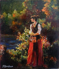 Girl with Flower Basket